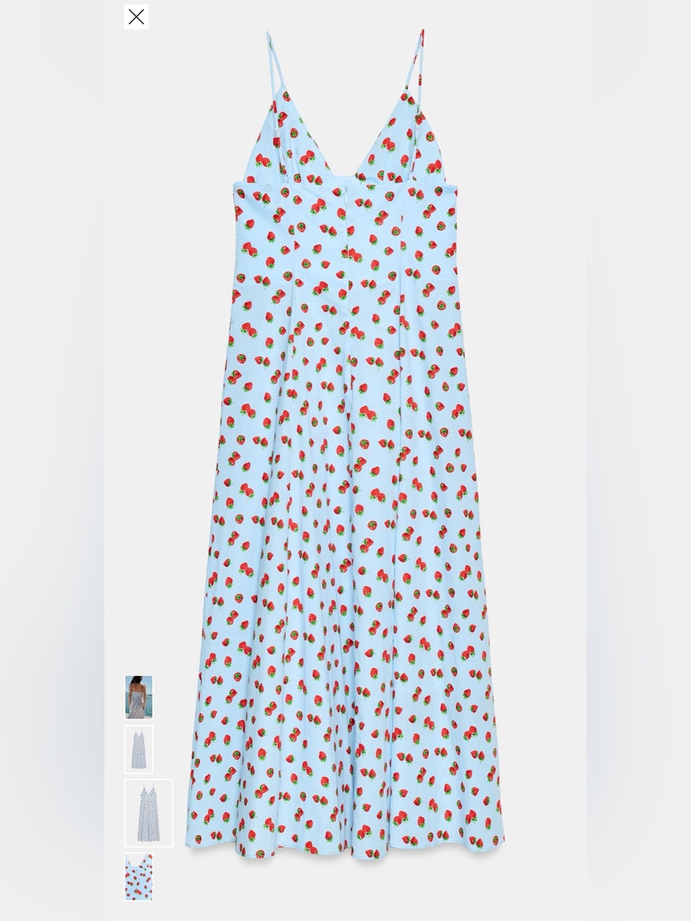 Light Blue Strawberry Dress - Picture 2 of 3